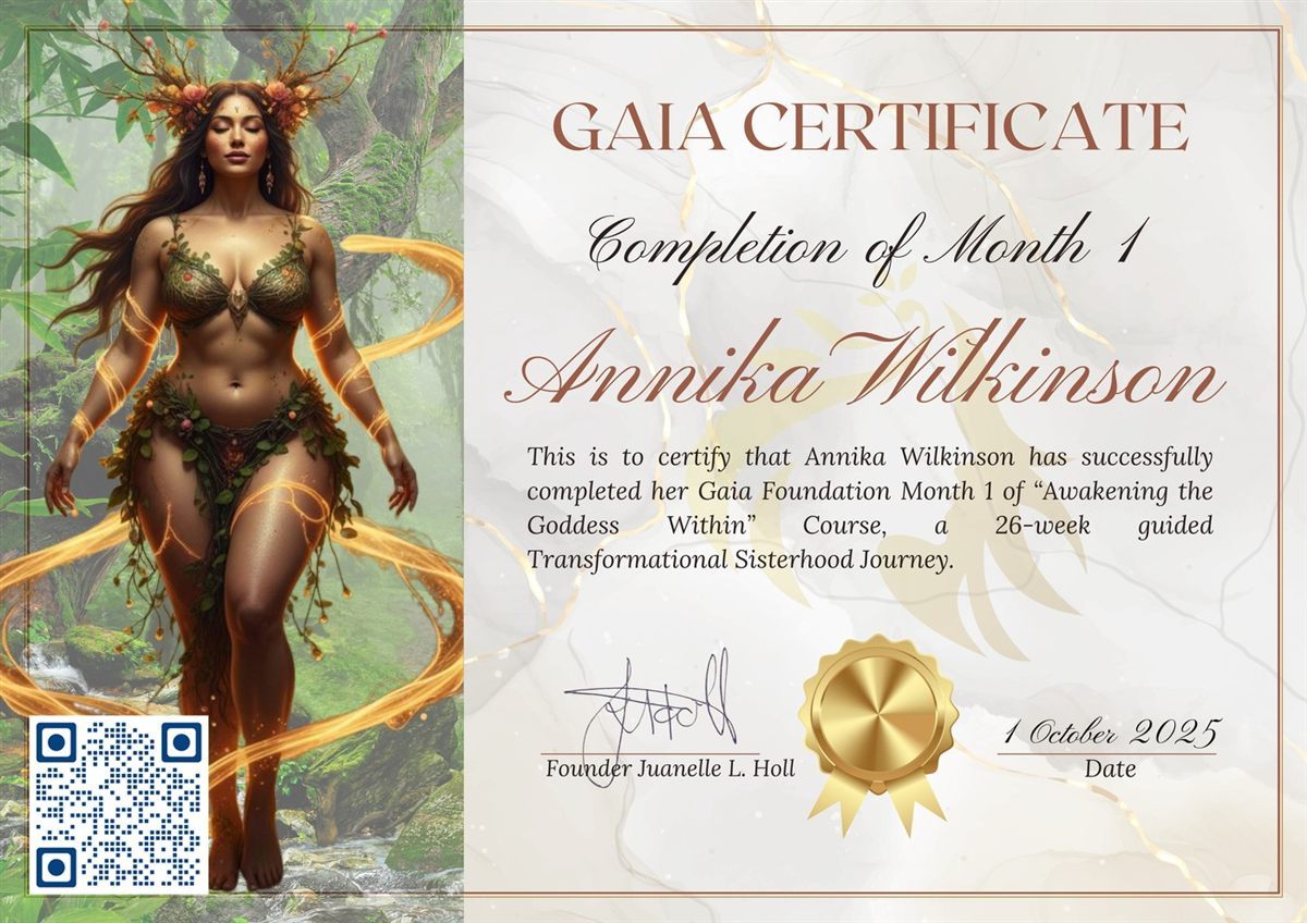 Certificate — Annika Wilkinson